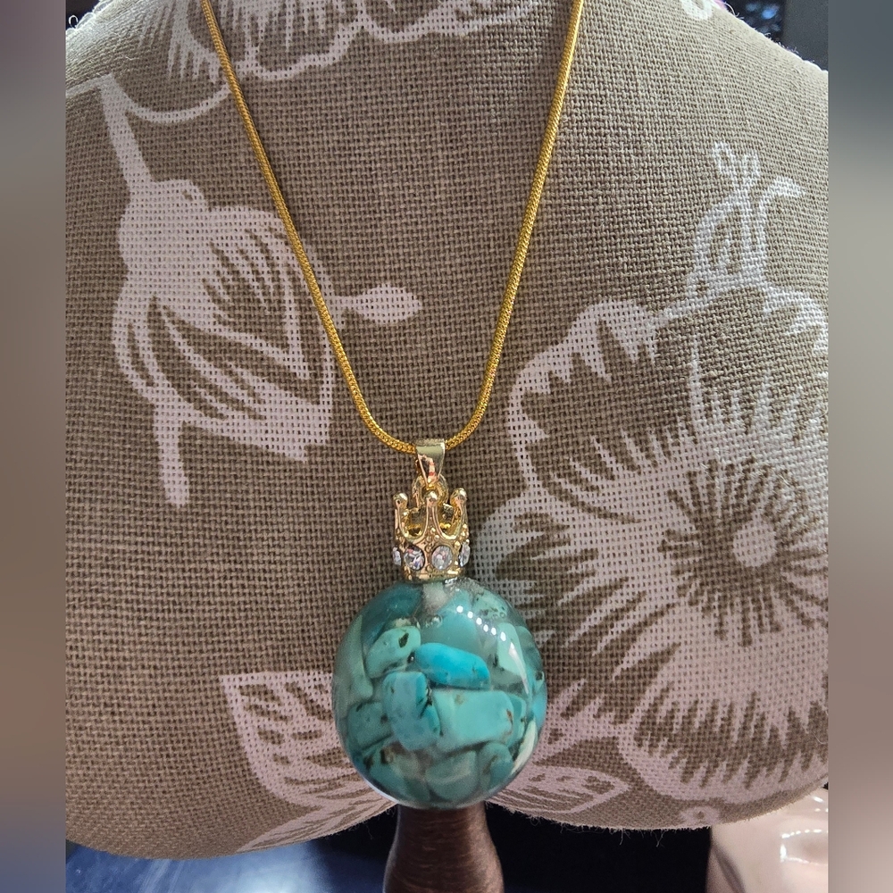 Turquoise Ball Necklace